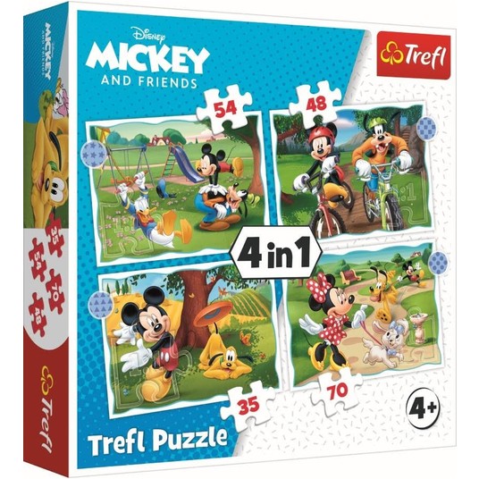 PUZZLE 4W1 FAJNY DZIEŃ MICKIEGO 34604 -zdjęcie numer 1