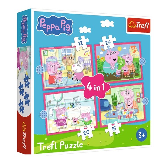 PUZZLE 4W1 PEPPA UWIELBIA PRZYGODY 34672 -zdjęcie numer 1