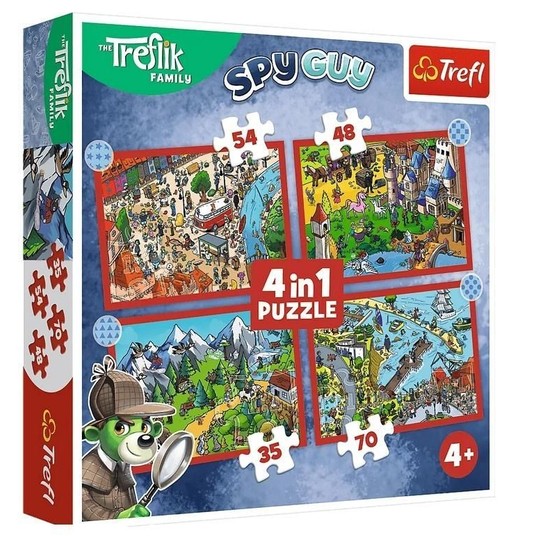 PUZZLE 4W1 PODRÓŻE TREFLIKÓW 34675 -zdjęcie numer 1