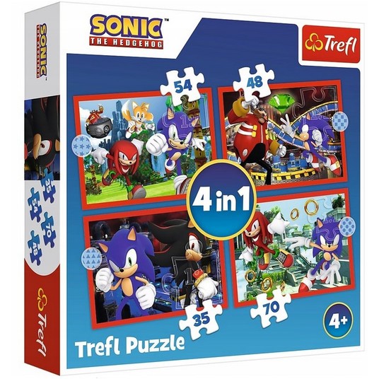 PUZZLE 4W1 PRZYGODY SONICA 34625 -zdjęcie numer 1