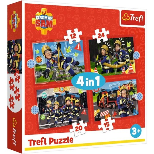 PUZZLE 4W1 PRZYGODY STRAŻAKA SAMA 34632 -zdjęcie numer 1