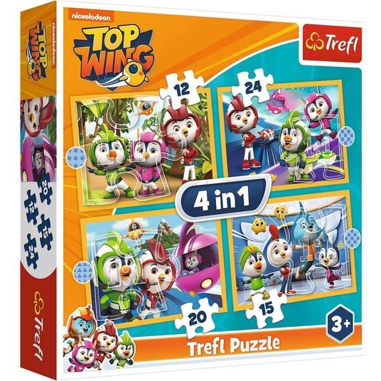 PUZZLE 4W1 PTASIA AKADEMIA TOP WING 34360 -zdjęcie numer 1