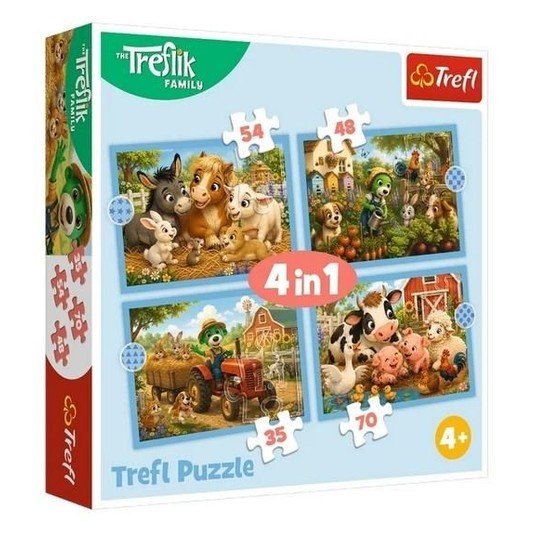 PUZZLE 4W1 RODZINNY SPACER TREFLIKÓW 34692 -zdjęcie numer 1