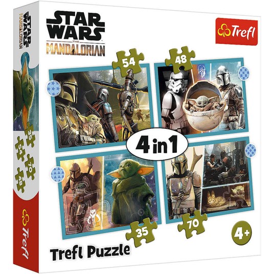 PUZZLE 4W1 STAR WARS THE MANDALORIAN 3977 -zdjęcie numer 1