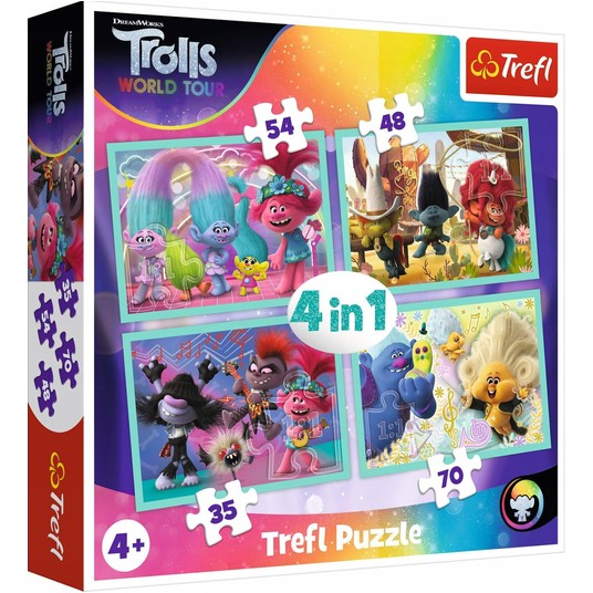 PUZZLE 4W1 TRASA KONCERTOWA TROLI 34336 -zdjęcie numer 1