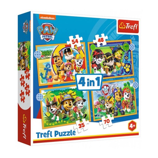 PUZZLE 4W1 WAKACYJNY PSI PATROL 34395 -zdjęcie numer 1