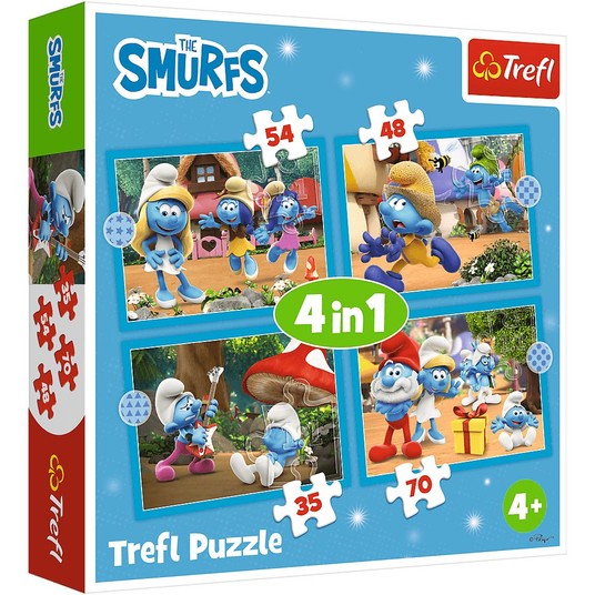 PUZZLE 4W1 WIOSKA SMERFÓW 34656 -zdjęcie numer 1