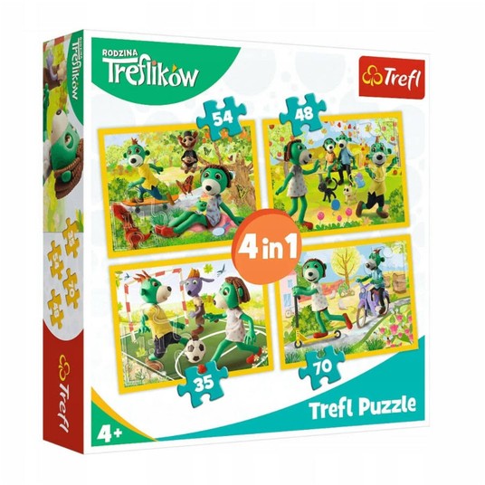 PUZZLE 4W1 WSPÓLNE ZABAWY TREFIKÓW 34337 -zdjęcie numer 1