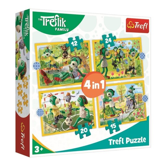 PUZZLE 4W1 WSPÓLNE ZABAWY TREFLIKÓW 34358 -zdjęcie numer 1