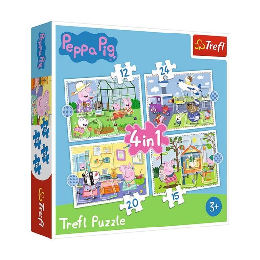 PUZZLE 4W1 WSPOMNIENIA Z WAKACJI ŚWINKAPEPPA 34359 -zdjęcie numer 1