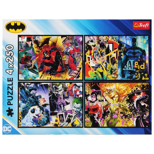 PUZZLE 4X250 BATMAN W AKCJI 13310 -zdjęcie numer 1