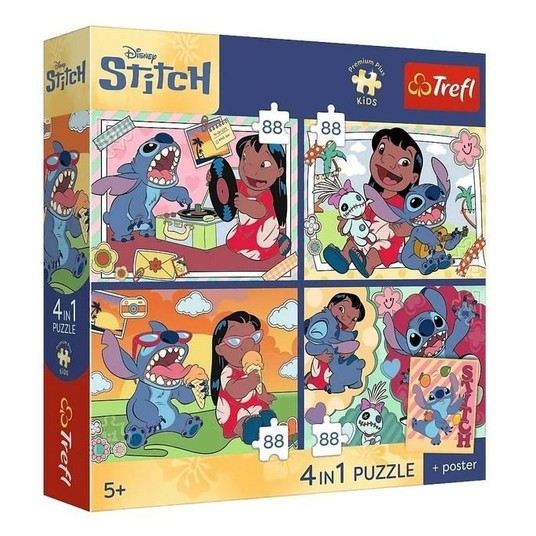 PUZZLE 4X88 KOSMICZNY STITCH 34699 -zdjęcie numer 1