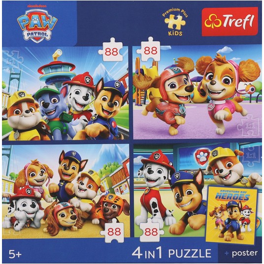 PUZZLE 4X88 PREMIUM PSIA STRAŻ PSI PATROL -zdjęcie numer 1