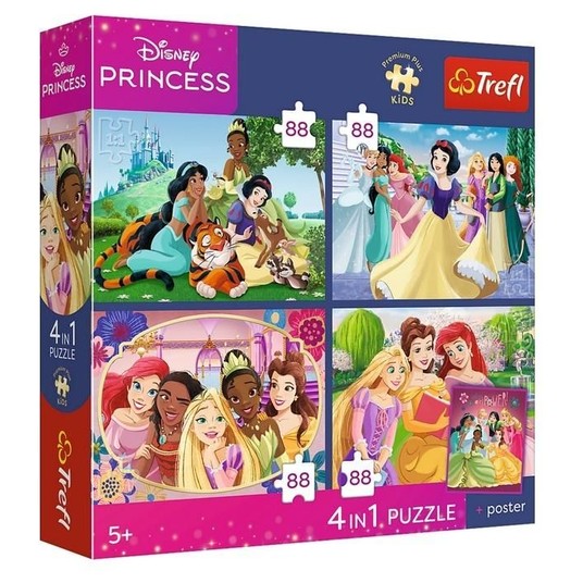 PUZZLE 4X88 ROMANTYCZNE KSIĘŻNICZKI 34700 -zdjęcie numer 1