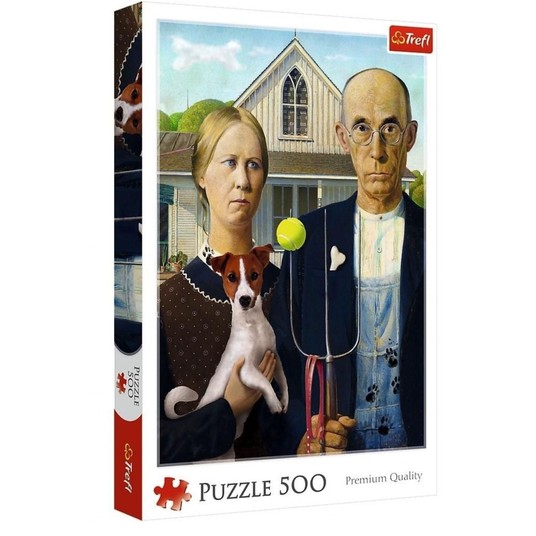 PUZZLE 500 AMERICAN GOTHIC PSIA EDYCJA 37526 -zdjęcie numer 1