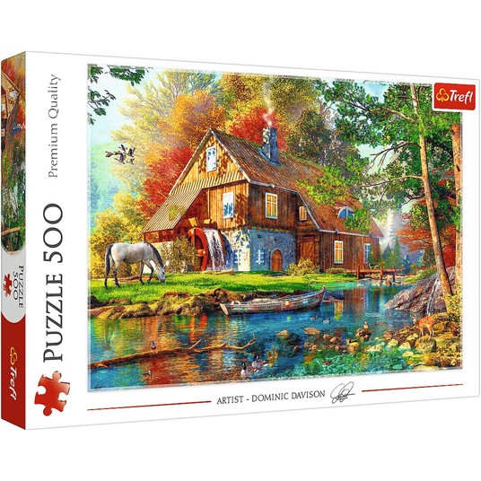 PUZZLE 500 CHATKA NAD RZEKĄ 37484 -zdjęcie numer 1