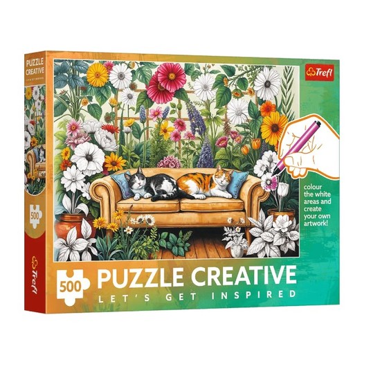 PUZZLE 500 CREATIVE KOCIA ORANŻERIA 37562 -zdjęcie numer 1