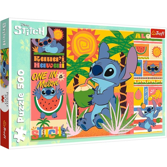 PUZZLE 500 HOLIDAYS WITH STITCH 37483 -zdjęcie numer 1
