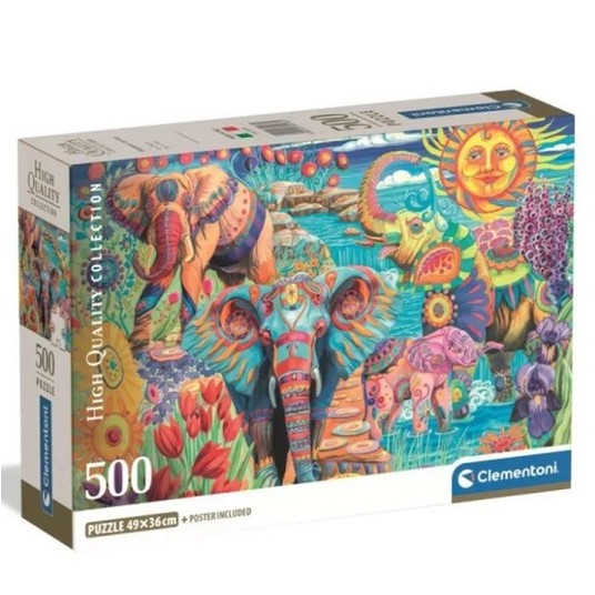 PUZZLE 500 HQC ELEPHANTS' CARNIVAL 2025 5723 -zdjęcie numer 1