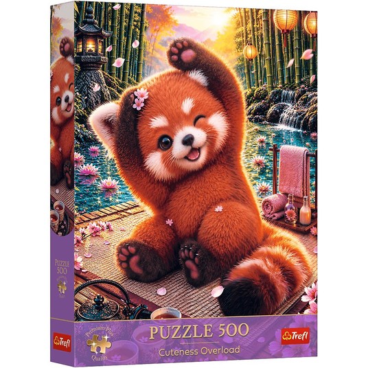 PUZZLE 500 PREMIUM CZARUJĄCA CZERWONA PANDA 37644 -zdjęcie numer 1