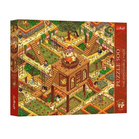 PUZZLE 500 PREMIUM ŚMIESZNE KURCZAKI 37629 -zdjęcie numer 1