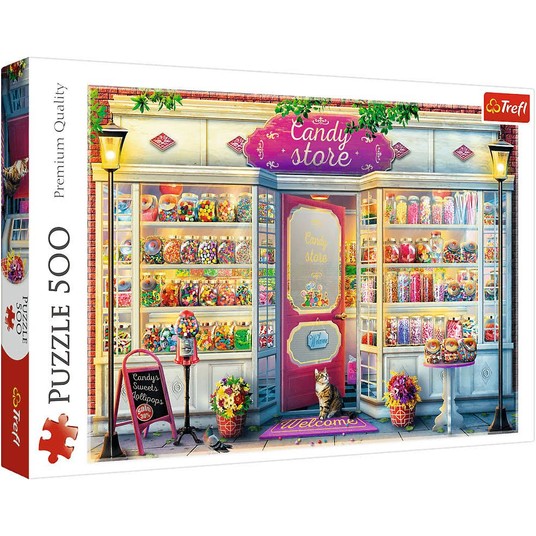 PUZZLE 500 SKLEPIK ZE SŁODYCZAMI 37407 -zdjęcie numer 1