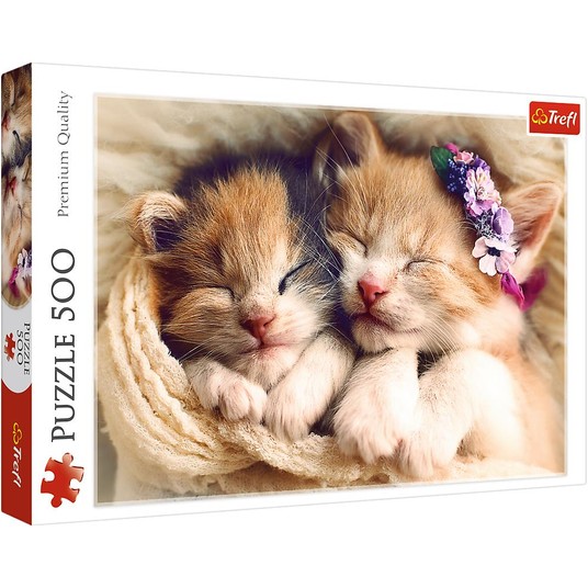 PUZZLE 500 ŚPIĄCE KOTKI 37271 -zdjęcie numer 1