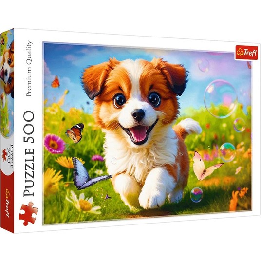 PUZZLE 500 WESOŁY PIESEK 37524 -zdjęcie numer 1