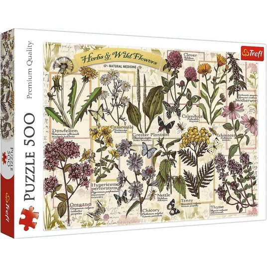 PUZZLE 500 ZIELNIK ZIOŁA LECZNICZE 37478 -zdjęcie numer 1