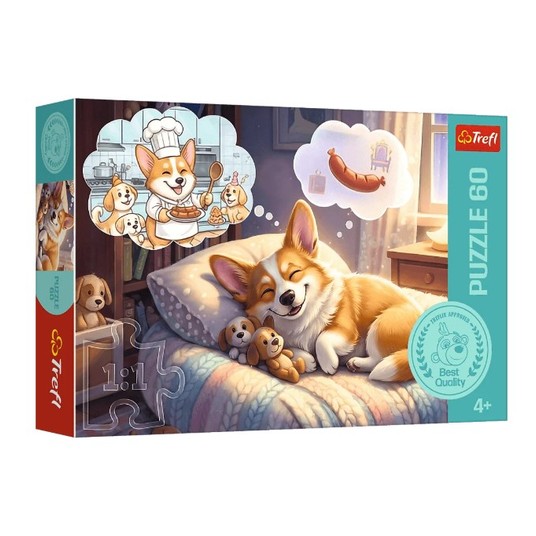 PUZZLE 60 CORGI W KRAINIE SNÓW 17434 -zdjęcie numer 1