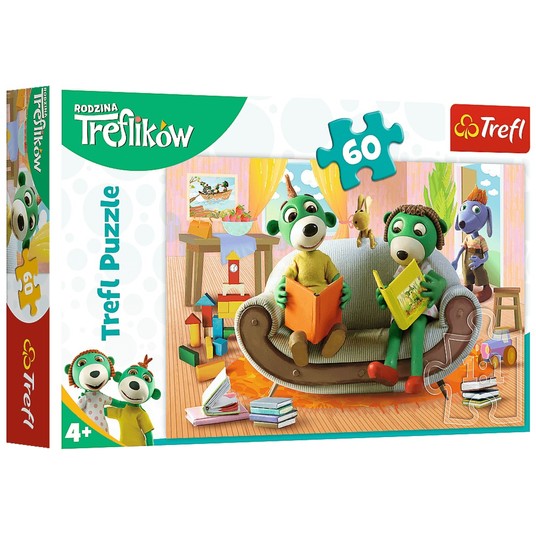PUZZLE 60 WSPÓLNE CZYTANIE KSIĄŻEK TREFLIKI 17345 -zdjęcie numer 1