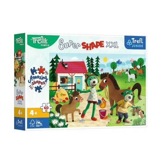 PUZZLE 60 XXL TREFLIKI W STADNINIE KONI 50031 -zdjęcie numer 1