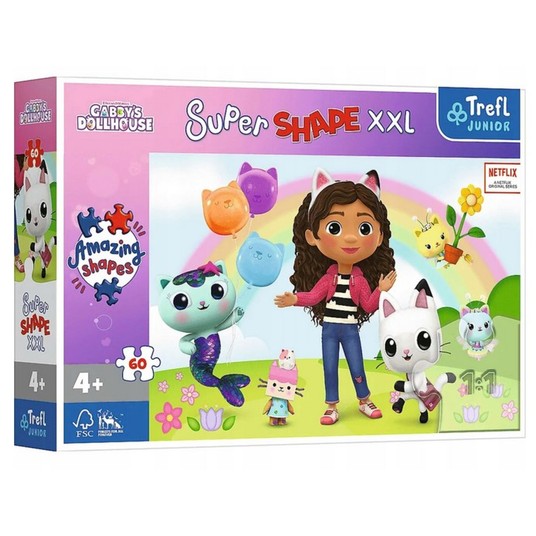 PUZZLE 60 XXL WESELI PRZYJACIELE GABI 50039 -zdjęcie numer 1