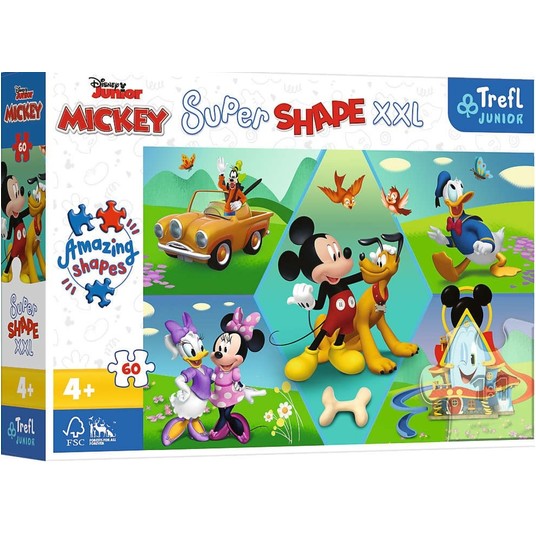 PUZZLE 60 XXL Z MIKIM ZAWSZE JEST WESOŁO 50014 -zdjęcie numer 1