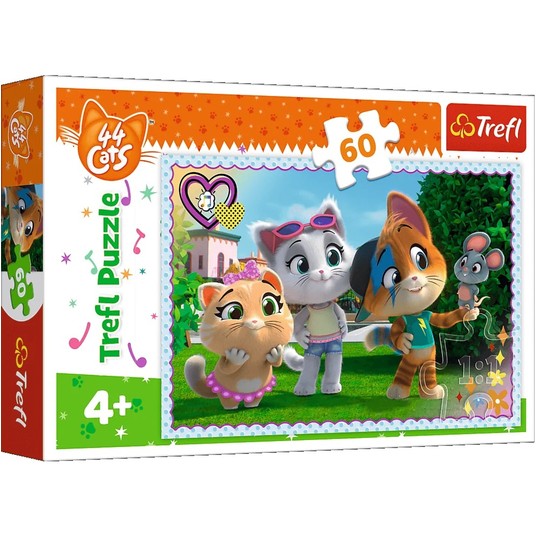 PUZZLE 60 ZABAWY W GRONIE PRZYJACIÓŁ/44CATS 17378 -zdjęcie numer 1