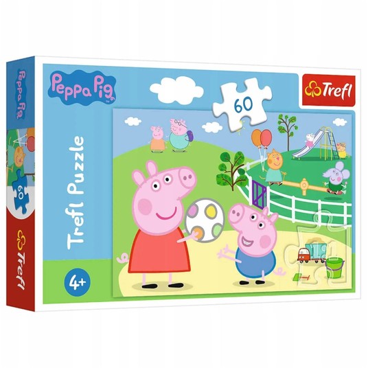 PUZZLE 60 ZABAWY W GRONIE PRZYJACIÓŁ PEPPA 17356 -zdjęcie numer 1