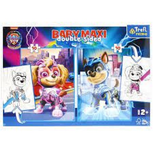 PUZZLE BABY MAXI 2X10 BOHATERSKI PSI PATROL 43007 -zdjęcie numer 1