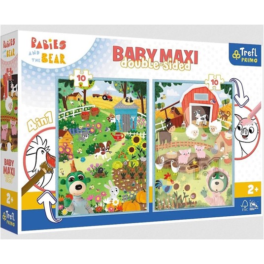 PUZZLE BABY MAXI 2X10 POZNAJ BOBASKI 43000 -zdjęcie numer 1