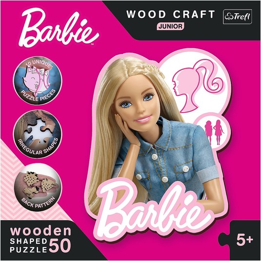 PUZZLE DREWNIANE 50 EL. PIĘKNA BARBIE 20201 -zdjęcie numer 1