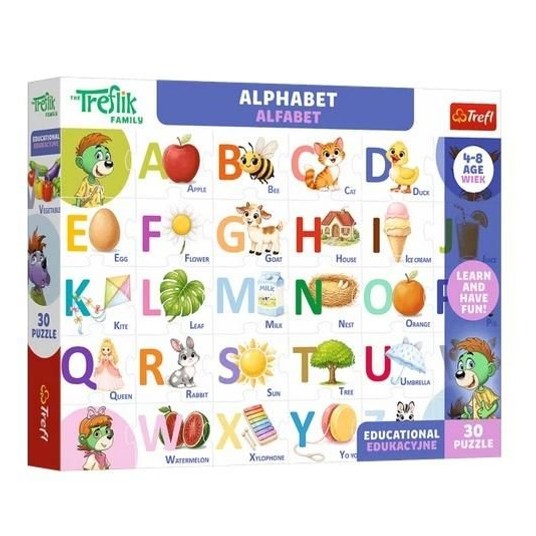 PUZZLE EDUKACYJNE 30 ALFABET TREFLIKI 15600 -zdjęcie numer 1