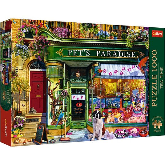 PUZZLE PREMIUM 1000TEA TIME RAJ DLA ZWIERZĄT 10841 -zdjęcie numer 1