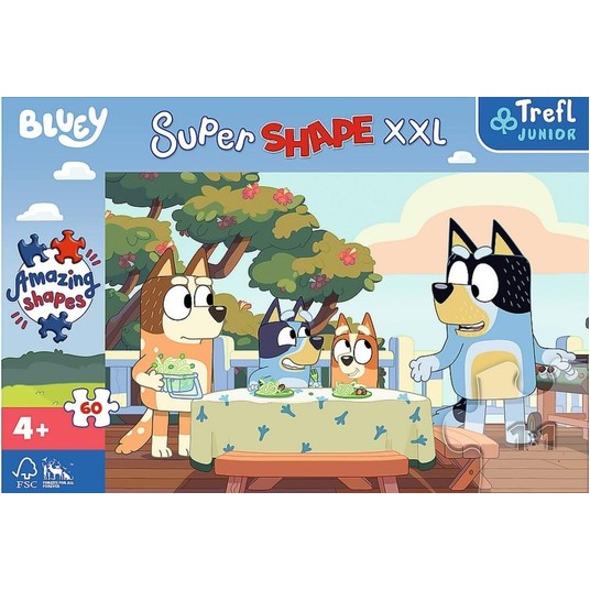 PUZZLE SUPER SHAPE XXL 60EL. BLUEY 50040 -zdjęcie numer 1