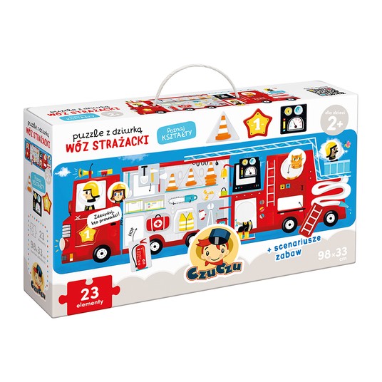 Puzzle z dziurką Wóz strażacki 0401 -zdjęcie numer 1