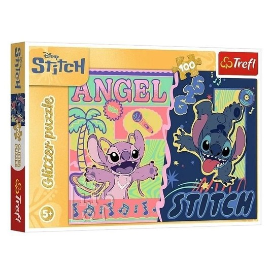 PUZZLE100 GLITTER HAWAJSKI BLASK LILO&STITCH 16611 -zdjęcie numer 1