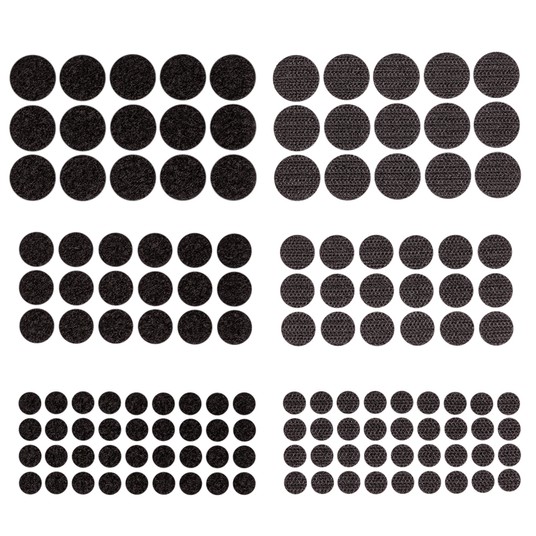 RZEPY SAMOPRZYLEPNE OKRĄGŁE MIX CZARNE 69 SZT.3160 -zdjęcie numer 1