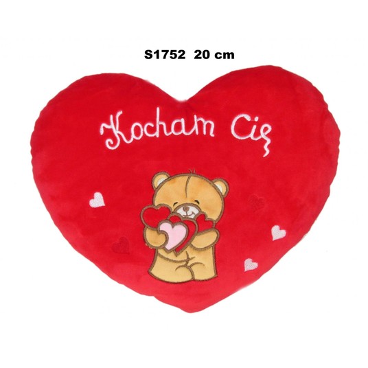 SERCE MIŚ PODUSZKA KOCHAM CIĘ 20CM 170057 -zdjęcie numer 1