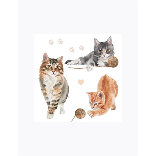 SERWETKI MAKI WATERCOLOUR CATS 063801 -zdjęcie numer 1