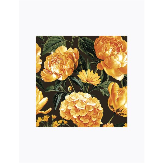 SERWETKI MAKI YELLOW FLOWERS ON BLACK 062402 -zdjęcie numer 1