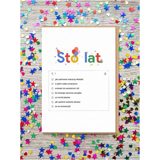 STO LAT! WYSZUKIWARKA kartka 8620 -zdjęcie numer 1