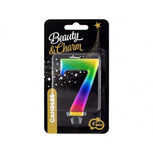 ŚWIECZKA B&C CYFERKA 7 GALAXY 8,0CM -zdjęcie numer 1